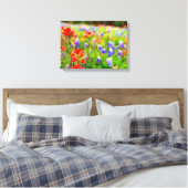 Wildbloemportret op doek canvas afdruk (Insitu (Slaapkamer))