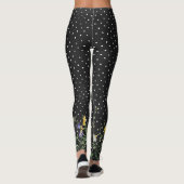 Wildbloemrand op stippen leggings (Achterkant)