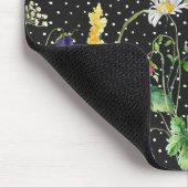 Wildbloemrand op stippen muismat (Hoek)