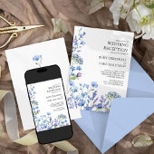 Wildbloemreceptie Alleen Lila maagdenpalmbruiloft Kaart