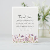 Wildbloemsympathie begrafenis bedankkaart (Staand voorkant)