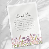 Wildbloemsympathie begrafenis bedankkaart