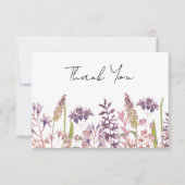 Wildbloemsympathie begrafenis bedankkaart (Voorkant)