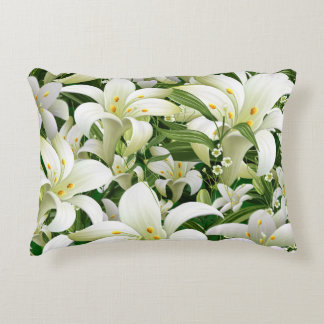 Wildbloemtulpen: Waterverf Stijl Patroon Accent Kussen