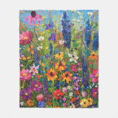 Wildbloemveld Acryl schilderij Fleece Deken (Voorkant)