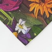 Wildbloemveld Acryl schilderij Fleece Deken (Hoek)