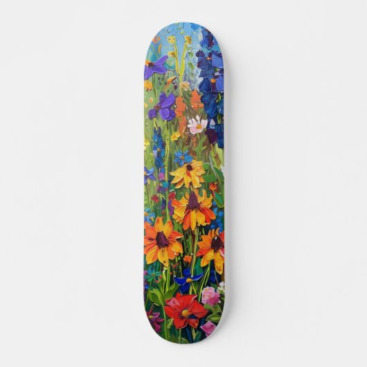 Wildbloemveld Acryl schilderij Persoonlijk Skateboard (Voorkant)