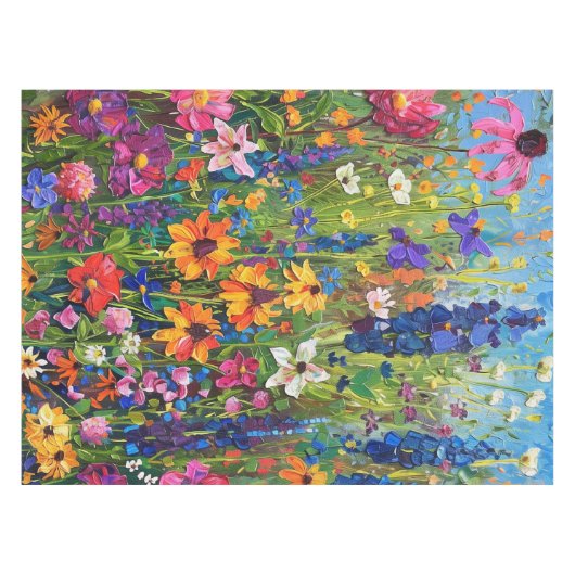Wildbloemveld Acryl schilderij Tafelkleed (Voorkant (Horizontaal))