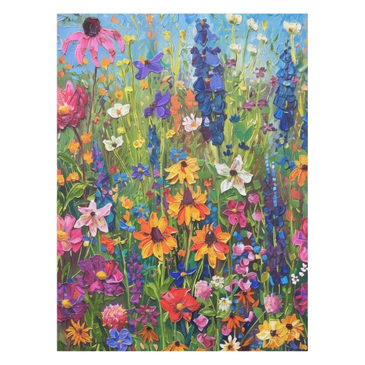 Wildbloemveld Acryl schilderij Tafelkleed (Voorkant)