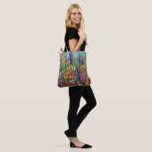 Wildbloemveld Acryl schilderij Tote Bag (Op model)
