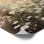 Wildbloemveld Landschap Olieverfschilderij Poster (Hoek)