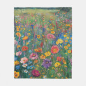 Wildbloemveld waterverf schilderij fleece deken (Voorkant)
