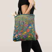 Wildbloemveld waterverf schilderij tote bag (Dichtbij)
