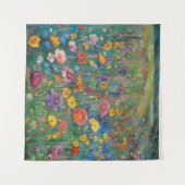 Wildbloemveld waterverf schilderij wandkleed (Voorkant (horizontaal))