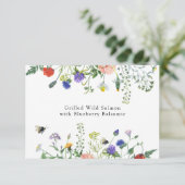 Wildbloemvelden en zoemende bijen Voedselbord Kaart (Staand voorkant)