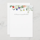 Wildbloemvelden in Loving Memory Kaart (Voorkant / Achterkant)