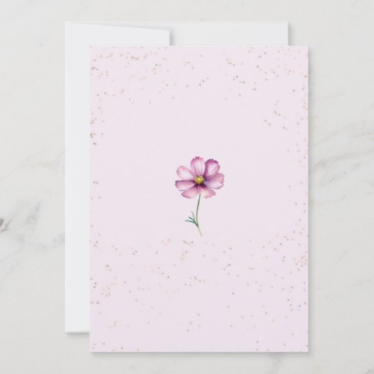 Wildbloemvlinders Paarse tuin Vrijgezellenfeest Kaart (Achterkant)