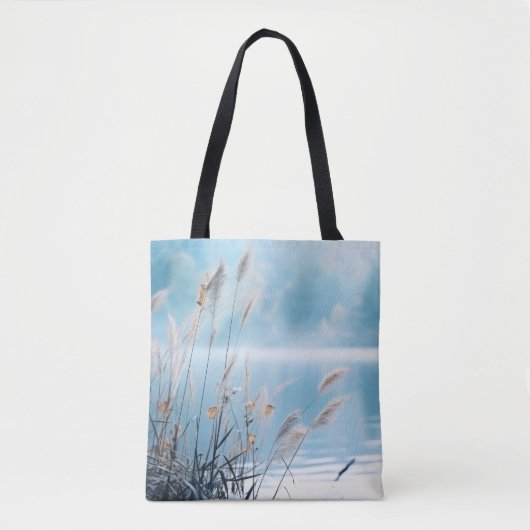 Wildbloemwater Lake Natuur Serene Tote Bag (Voorkant)