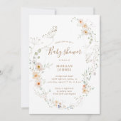wildbloemweide floral Baby shower uitnodigen Kaart (Voorkant)