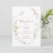 wildbloemweide floral Baby shower uitnodigen Kaart (Staand voorkant)