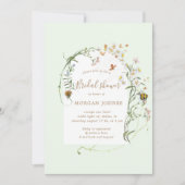 wildbloemweide floral Vrijgezellenfeest uitnodigen Kaart (Voorkant)