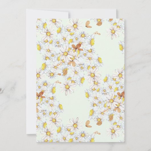 wildbloemweide floral Vrijgezellenfeest uitnodigen Kaart (Achterkant)