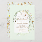 wildbloemweide floral Vrijgezellenfeest uitnodigen Kaart (Voorkant / Achterkant)