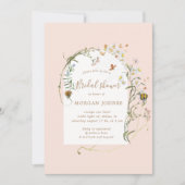 wildbloemweide floral Vrijgezellenfeest uitnodigen Kaart (Voorkant)