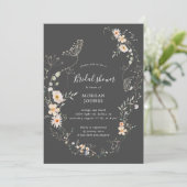 wildbloemweide floral Vrijgezellenfeest uitnodigen Kaart (Staand voorkant)