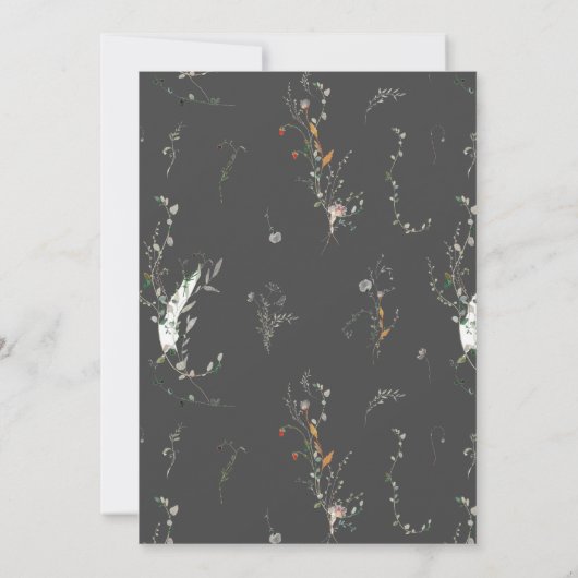 wildbloemweide floral Vrijgezellenfeest uitnodigen Kaart (Achterkant)