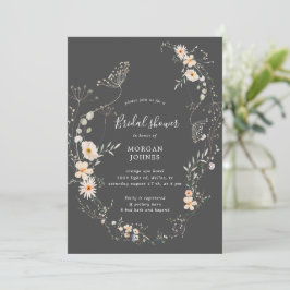 wildbloemweide floral Vrijgezellenfeest uitnodigen Kaart