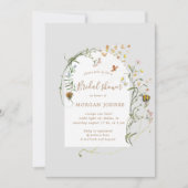 wildbloemweide floral Vrijgezellenfeest uitnodigen Kaart (Voorkant)