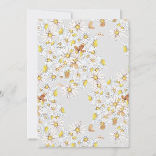 wildbloemweide floral Vrijgezellenfeest uitnodigen Kaart (Achterkant)