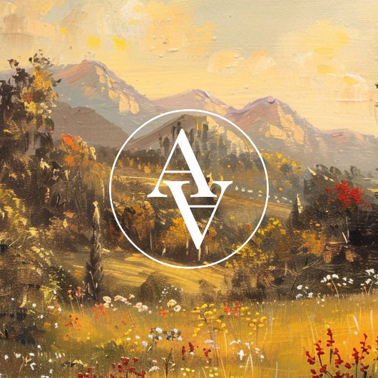 Wildbloemweide Schilderen Berglandschap Poster