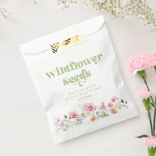 Wildbloemzaden baby shower gasten gunsten bedankzakje (Gezegeld)