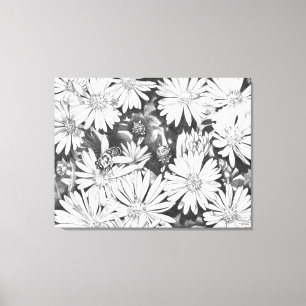 Wildbloes Honeybees Art Print Canvas Groot