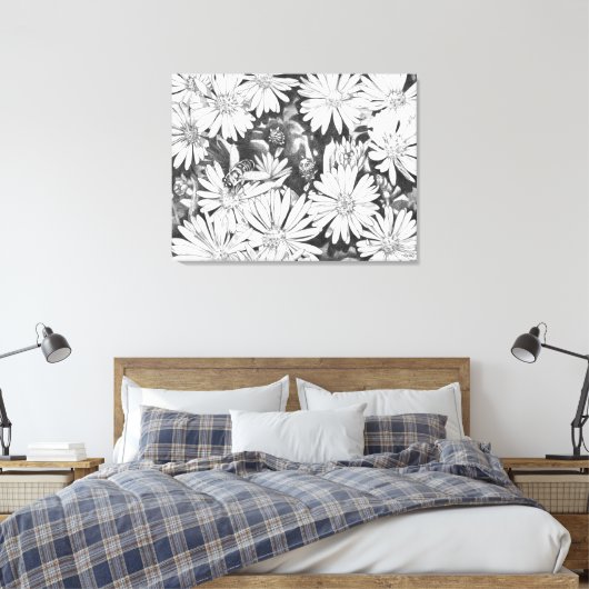 Wildbloes Honeybees Art Print Canvas Groot (Insitu (Slaapkamer))