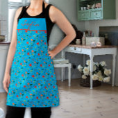 Wildblokpatroon turquoise All-Over Print Schort