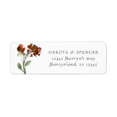 Wildbloom | Terracotta Orange Bohemian Address Etiket (Voorkant)