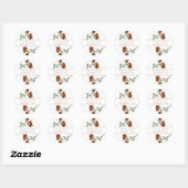 Wildbloom | Terracotta Orange Bohemian Address Ronde Sticker (Vel)