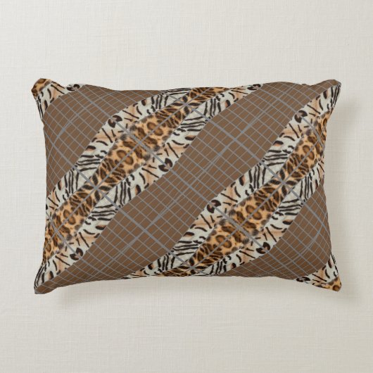 Wildcat Matrix - Bengal Cat Leopard Coffee Pillow Accent Kussen (Voorkant)