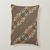 Wildcat Matrix - Bengal Cat Leopard Coffee Pillow Accent Kussen (Achterkant (Verticaal))