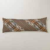 Wildcat Matrix - Bengal Cat Leopard Coffee Pillow Lichaamskussen (Achterkant)
