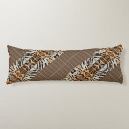 Wildcat Matrix - Bengal Cat Leopard Coffee Pillow Lichaamskussen