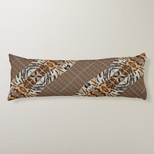 Wildcat Matrix - Bengal Cat Leopard Coffee Pillow Lichaamskussen (Voorkant)