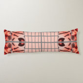 Wildcat Matrix - Bengal Cat Leopard Pink Pillow Lichaamskussen (Achterkant)