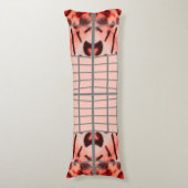 Wildcat Matrix - Bengal Cat Leopard Pink Pillow Lichaamskussen (Voorkant Verticaal)