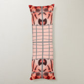 Wildcat Matrix - Bengal Cat Leopard Pink Pillow Lichaamskussen (Achterkant (Verticaal))