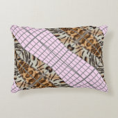 Wildcat Matrix - Bengal Cat Leopard Pink Rose Accent Kussen (Voorkant)