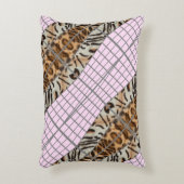 Wildcat Matrix - Bengal Cat Leopard Pink Rose Accent Kussen (Voorkant(Verticaal))